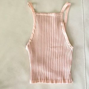 Light Peach-Colored Fitted Tank Top